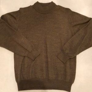 Murano by Raffi Brown Wool Turtle Neck Sweater